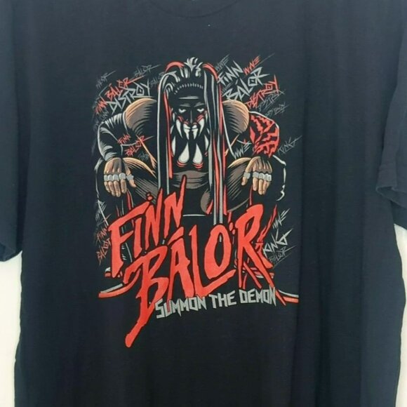 WWE Finn Balor Summon The Demon Graphic T-Shirt Mens 2XL Black Short Sleeve 2018 - Picture 2 of 4
